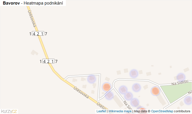 Mapa Bavorov - Firmy v obci.