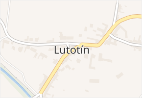 Lutotín v obci Bílovice-Lutotín - mapa části obce