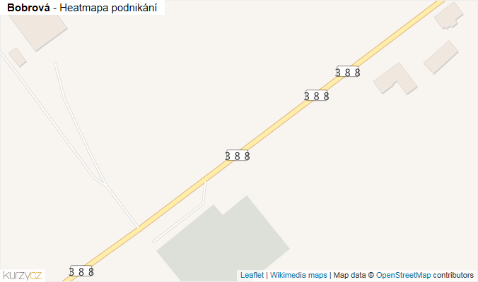Mapa Bobrová - Firmy v obci.