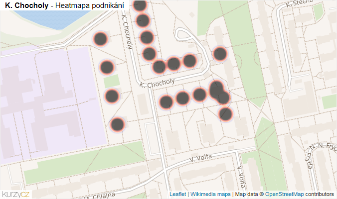 Mapa K. Chocholy - Firmy v ulici.