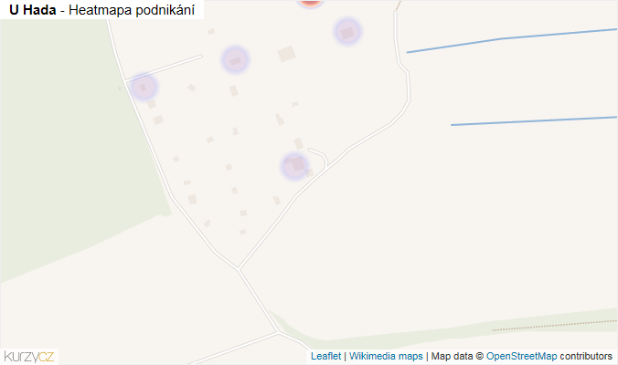 Mapa U Hada - Firmy v ulici.