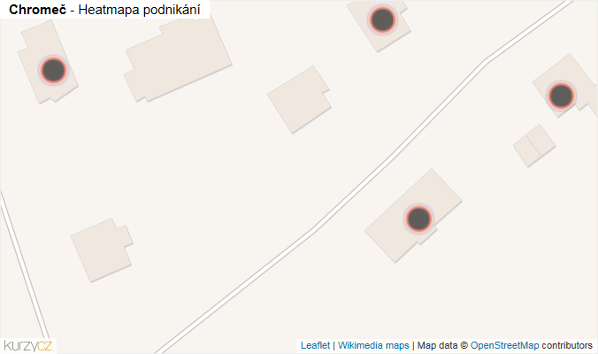 Mapa Chromeč - Firmy v obci.