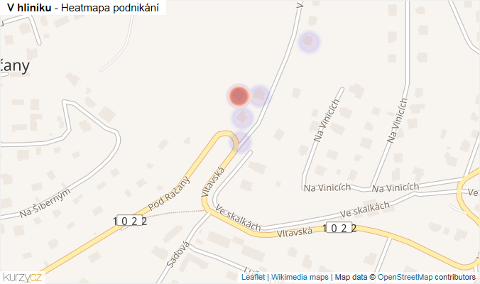 Mapa V hliníku - Firmy v ulici.