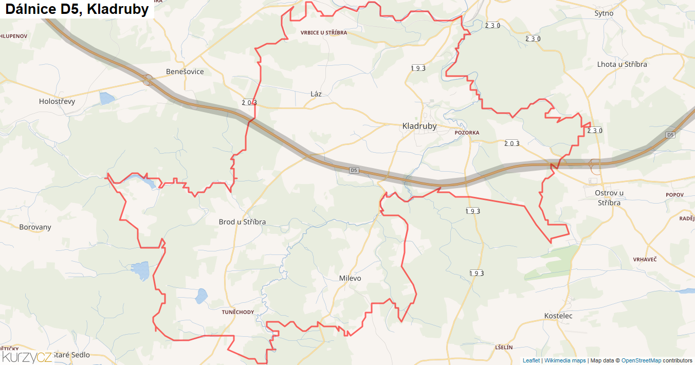 Kladruby Dalnice D5 Mapa Kurzy Cz Kurzy Cz