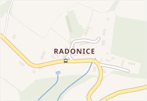 Radonice v obci Divišov - mapa části obce