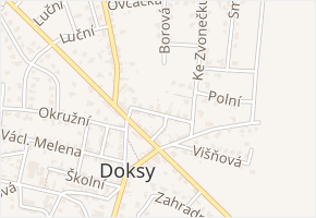 Krahulecká v obci Doksy - mapa ulice