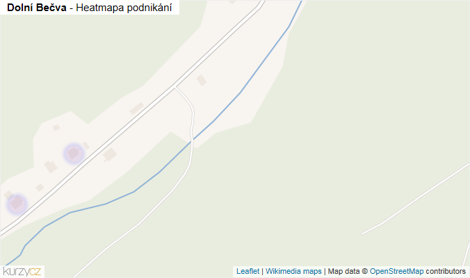 Mapa Dolní Bečva - Firmy v obci.