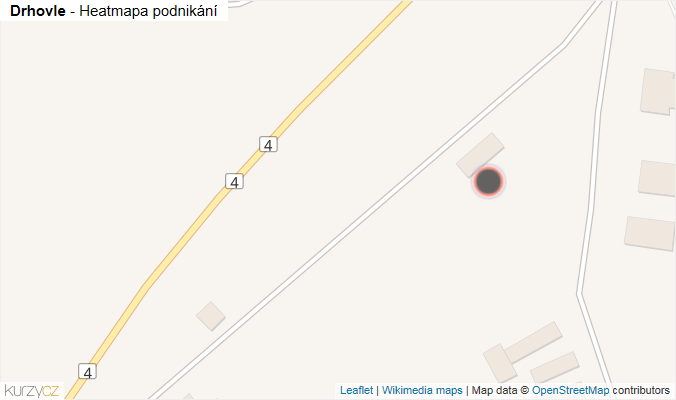 Mapa Drhovle - Firmy v obci.