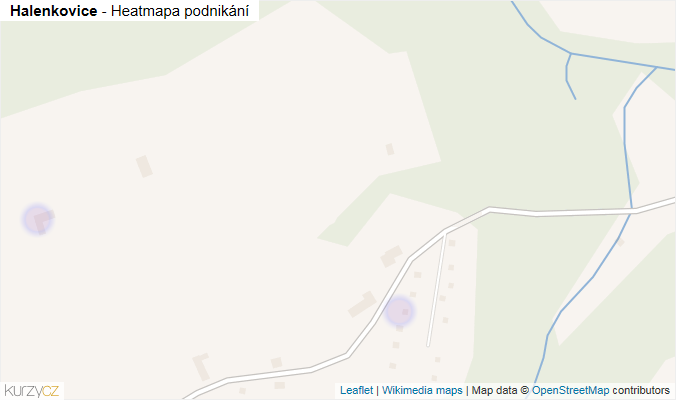 Mapa Halenkovice - Firmy v obci.