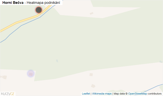 Mapa Horní Bečva - Firmy v obci.