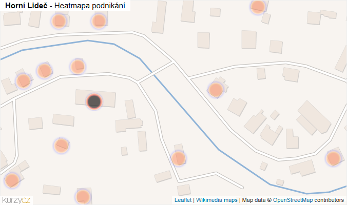 Mapa Horní Lideč - Firmy v obci.