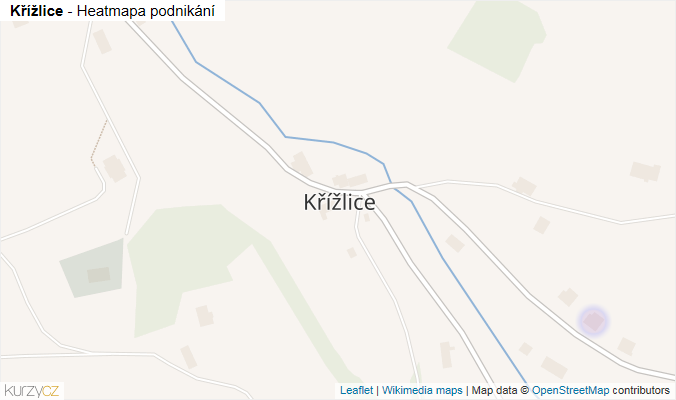 Mapa Křížlice - Firmy v části obce.