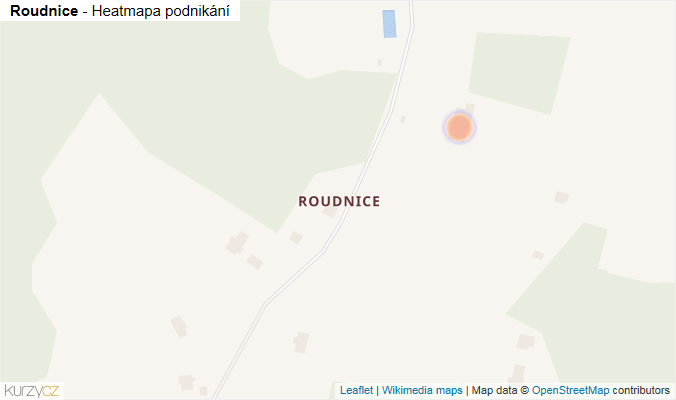 Mapa Roudnice - Firmy v části obce.