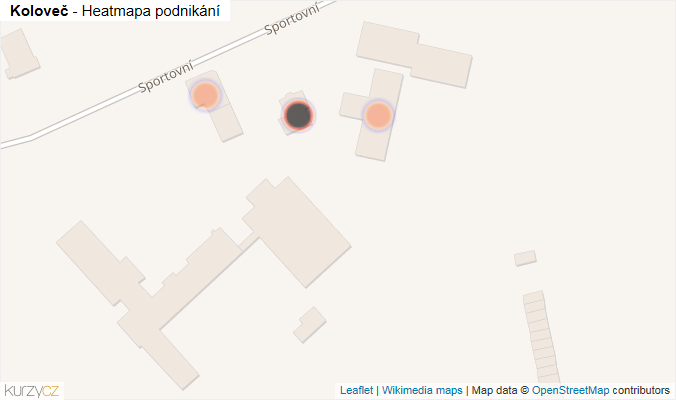 Mapa Koloveč - Firmy v obci.