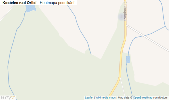 Mapa Kostelec nad Orlicí - Firmy v obci.