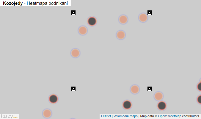 Mapa Kozojedy - Firmy v obci.