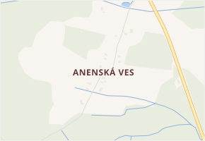 Anenská Ves v obci Krajková - mapa části obce