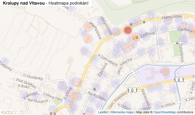 Mapa Kralupy nad Vltavou - Firmy v obci.