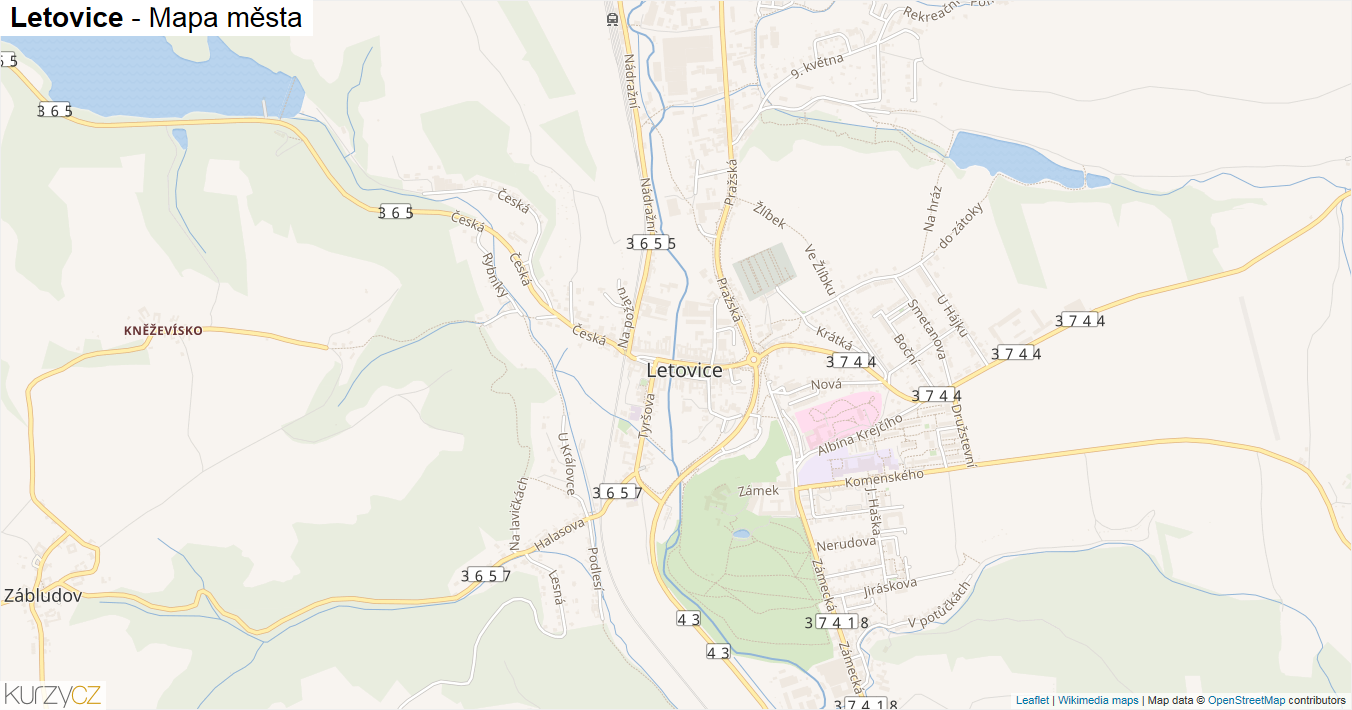 mapa letovice Letovice   mapy | Kurzy.cz