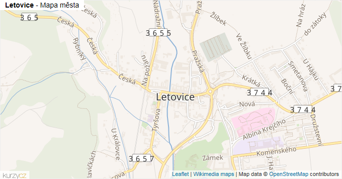 mapa letovice Letovice   mapy | Kurzy.cz