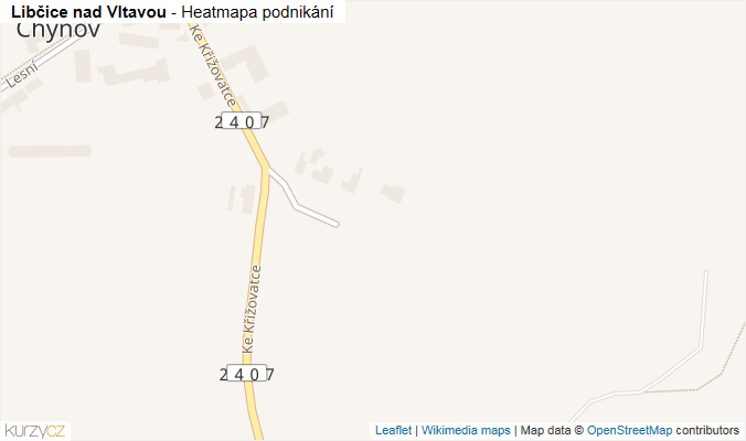 Mapa Libčice nad Vltavou - Firmy v obci.