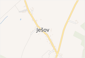 Ješov v obci Luká - mapa části obce