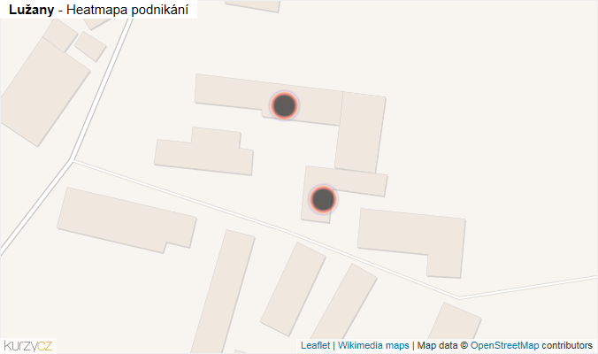 Mapa Lužany - Firmy v obci.