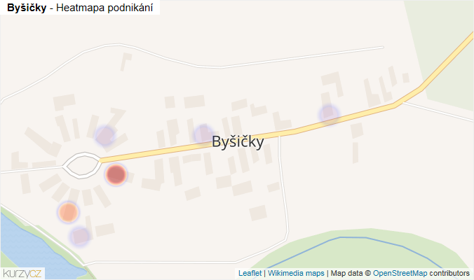 Mapa Byšičky - Firmy v části obce.