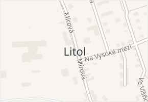 Litol v obci Lysá nad Labem - mapa části obce