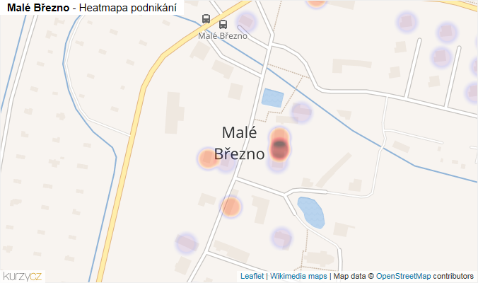 Mapa Malé Březno - Firmy v části obce.