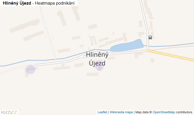 Mapa Hliněný Újezd - Firmy v části obce.
