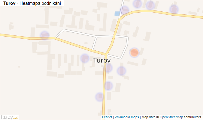 Mapa Turov - Firmy v části obce.