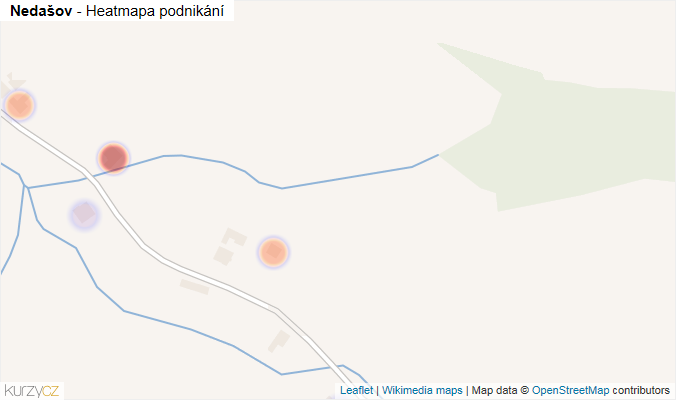 Mapa Nedašov - Firmy v obci.