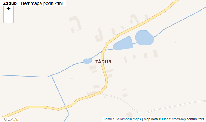 Mapa Zádub - Firmy v části obce.