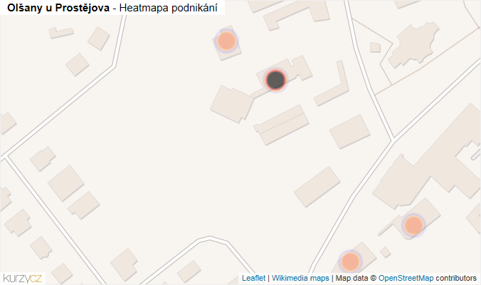 Mapa Olšany u Prostějova - Firmy v obci.