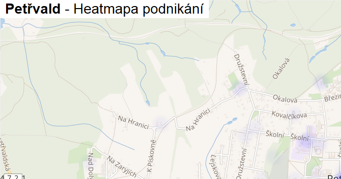 Petřvald - mapa podnikání