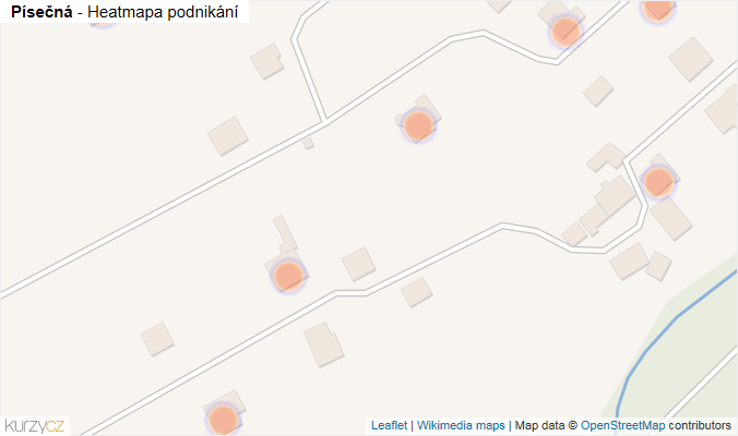 Mapa Písečná - Firmy v obci.