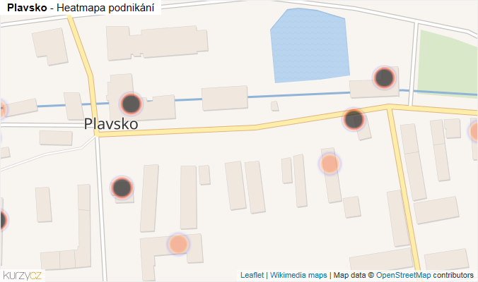 Mapa Plavsko - Firmy v obci.