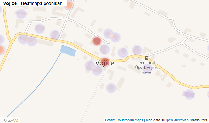 Mapa Vojice - Firmy v části obce.