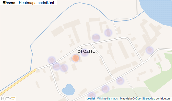 Mapa Březno - Firmy v části obce.