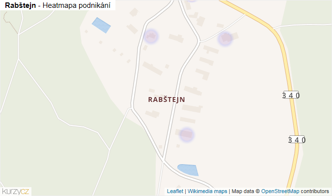 Mapa Rabštejn - Firmy v části obce.