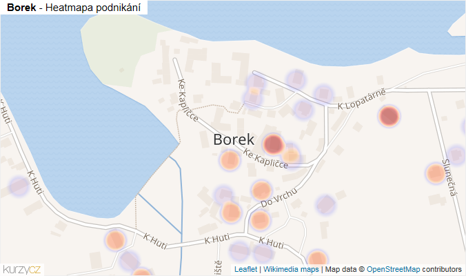 Mapa Borek - Firmy v části obce.