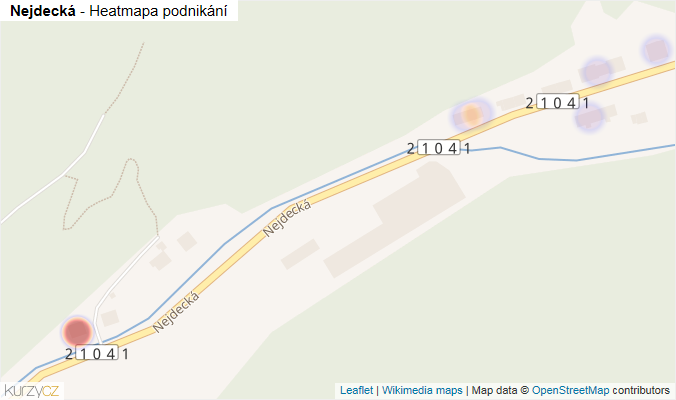 Mapa Nejdecká - Firmy v ulici.