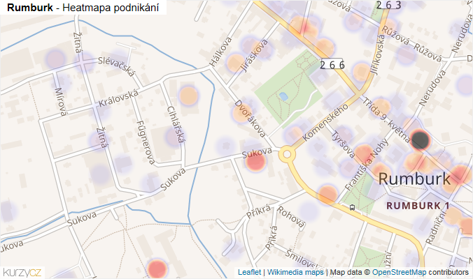 Mapa Rumburk - Firmy v obci.