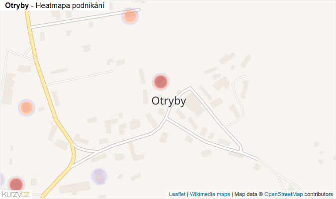 Mapa Otryby - Firmy v části obce.