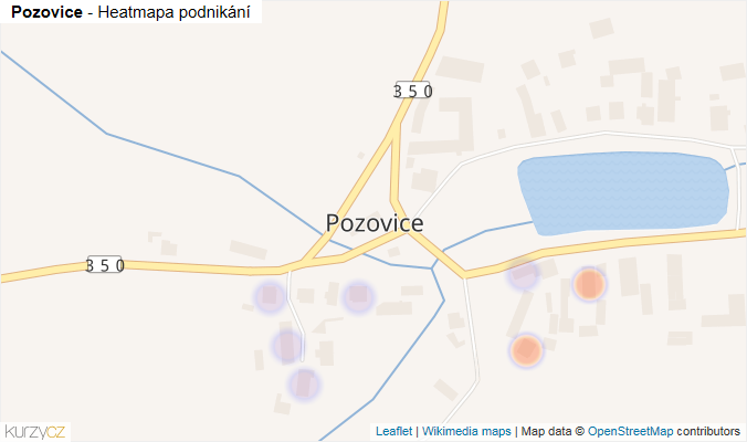 Mapa Pozovice - Firmy v části obce.