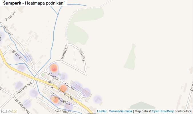 Mapa Šumperk - Firmy v obci.