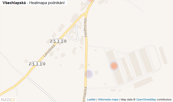 Mapa Všechlapská - Firmy v ulici.