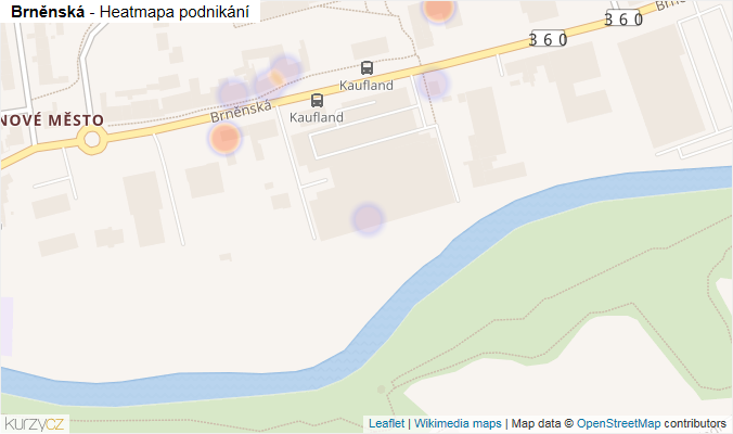 Mapa Brněnská - Firmy v ulici.
