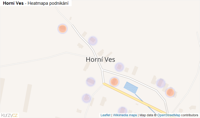 Mapa Horní Ves - Firmy v části obce.